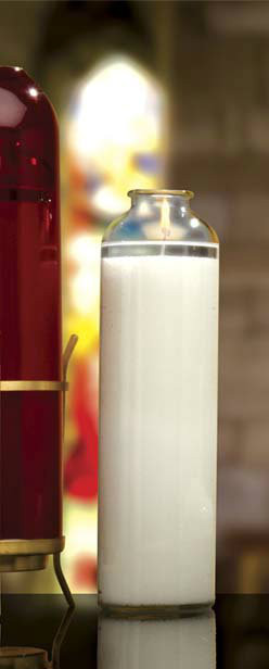 14-Day Bottle Styles Domus Christi 51% Beeswax Glass Sanctuary candles are specially formulated to meet diocesan requirements using only the finest waxes and select natural oils for superior burning performande. Bottle Style ~ 9 Candles per case