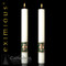 Christus Rex Altar Candles on Candle Stands