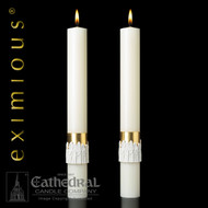 White and Gold Twelve Apostles Altar Candles