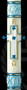  Eximious® Paschal Candle the "Most Holy Rosary" - Newest design from Eximious, features the rich symbolism of the Virgin Mary. The Marian Blue, is the glorifying color scheme of this reverent Paschal design which draws focus to the Rosary adorned Cross as its center piece. The Agnus Dei Crowns design as the feature element of the top band, while the bottom band at the foot of the Cross is graced with the Miraculous Medal surrounded by Roses and Fleurs-de-lis.   Due to the workmanship required to benchcraft each candle, please allow four weeks for the creation and delivery of your paschal candle