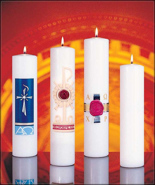 Radiance, Holy Trinity, Anno Domini, Cross of St. Francis, White Ceremonial Pillar, and Investiture Christ Candles are used generally during Advent but also when there is a small spiritual gathering, such as a prayer group, scripture study etc. 