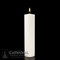 White Ceremonial Pillar Christ Candle ~ Stearine 3" x 12" Pillar  w/Spike Hole End