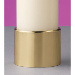Solid Brass Sockets are for Lux Mundi Paschal Candle Oil Shells sizes  1 7/8", 2", 2 5/8" or 3 1/2".  Lux Mundi Sockets and Followers are manufactured from SOLID brass and are not spinnings or soldered.They are available at the same price in either high polish or satin brass finishes.