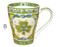 Shamrock-Features a green shamrock, colorful weavings and braiding on the mug, mug handle and inside rim of the mug. The shamrock features intricate Celtic knots on the leaves and stem of the shamrock.
Made of bone china and is dishwasher/microwave safe!