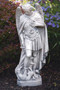Saint Michael Outdoor Cement Statue ~ Available in a Natural Stone (Cement) or Detailed Stain Finish.
Height: 24.5", Base Width: 7.25",  Base Length: 6.5"
Weight:36 lbs
Statues are handcrafted and made to order. Allow 4-6 weeks for delivery,  Made in the USA!