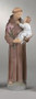 This 26" outdoor cement statue of St. Anthony is handcrafted.  The St Anthony Cement Outdoor statue is available in a natural cement or detailed stain finish. Dimensions:  Height: 26", B: 6"sq", Weight 34 lbs.  The statue is made to order and takes 4-6 weeks for delivery.  Made in the USA