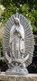 Natural Cement Finish-This 29" cement statue of Our Lady of Guadalupe is a great addition to your garden. The Our Lady of Guadalupe statue comes in two finishes Natural Cement finish and a Detailed Stain finish. Dimensions: Height: 32", Width: 17",  BW: 10.5", BL: 9", Weight: 90 lbs. Statue is handcrafted made to order so please allow 4-6 weeks for delivery. Made in the USA. 
