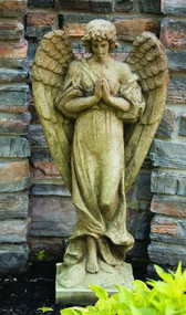This statue of Gabrielle the Angel can make a stunning addition to your garden. This statue features the angel standing with her hands together in prayer position.
Dimensions: 44.5"H x 21"W x 12.5"B
197 lbs
Made to order. Allow 4-6 weeks for delivery.
Made in USA
Call for shipping prices. 