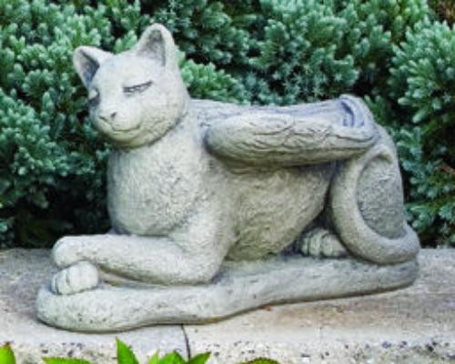 This unique guardian angel cat statue can make a great addition to your garden. This statue features a cat with angel wings laying down with its paws crossed.

Details:

Dimensions: 9.5"H x 7.75"W x 15"L x 5"BW x 14.75"BL
19 lbs
Made to Order.  Allow 4-6 weeks for delivery.
Made in USA
