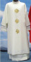 Primavera Fabric (100% Polyester)
Dalmatic has a Plain neckline with same embroidery as Chasuble; Inside Stole included
Available in White, Red, Green, Purple and Rose
These items are imported from Europe. Please supply your Institution’s Federal ID # as to avoid an import tax.
Please allow 3-4 weeks for delivery if item is not in stock