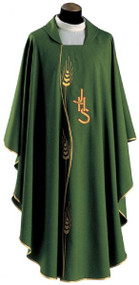 Misto Lana Fabric  (45% Wool, 55% Polyester). Chasuble has a Square Collar with Embroidery on the Front and Back and comes with Inside Stole.  Available in White, Red, Green, Purple and Rose.  These items are imported from Europe. Please supply your  Institution’s  Federal ID # as to avoid an import tax.  Please allow 3-4 weeks for delivery if item is not in stock

 