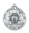 1" Diameter Coast Guard Sterling Silver St Michael Medal. Medal comes with a 24" Rhodium plated chain. St. Michael depicted on back of medal. Made in the USA. Gift Boxed