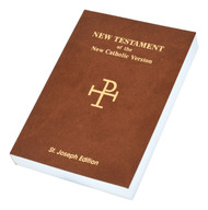 A completely new Catholic translation in conformity with the Church's translation guidelines, the New Catholic Version is intended to be used by Catholics for daily prayer and meditation, as well as private devotion and group study as an alternative to other translations currently available. This faithful, reader-friendly translation of the New Testament was prepared by the same team that prepared the New Catholic Version of the Psalms released in 2002 and has been widely acclaimed for its readability and copious, well-written, and informative notes. This St. Joseph Edition with photographs and maps of the Holy Land and many other Bible helps, including the words of Christ in red, features a flexible brown cover.