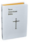 The Personal-Size Gift Edition of the St. Joseph New American (Catholic) Bible includes the complete Old and New Testaments in compact easy-to-read type. Many helpful aids for easy Bible reading include a valuable Bible Dictionary, self-explanatory maps, a doctrinal Bible Index, complete footnotes and cross-references, and 32 full-color illustrations. Also contains 4-page presentation pages and an 8-page Family Record. The Personal-Size Gift Edition of the St. Joseph New American (Catholic) Bible will make a cherished gift. Convenient, compact size (4-1/2" x 6-1/2"), sewn binding, flexible gold-stamped, imitation leather, brown, burgundy, or white. Red edging on  pages. Gift-boxed.