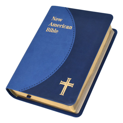 The Personal-Size Gift Edition of the St. Joseph New American (Catholic) Bible includes the complete Old and New Testaments in compact, easy-to-read type. Many helpful aids for easy Bible reading include a valuable Bible Dictionary, self-explanatory maps, a doctrinal Bible Index, complete footnotes and cross-references, and 32 full-color illustrations. Also contains 4-page presentation pages and an 8-page Family Record. The Personal-Size Gift Edition of the St. Joseph New American (Catholic) Bible from Catholic Book Publishing will make a cherished gift. Convenient, compact size (4-1/2" x 6-1/2"), blue duotone imitation leather cover, gift-boxed.