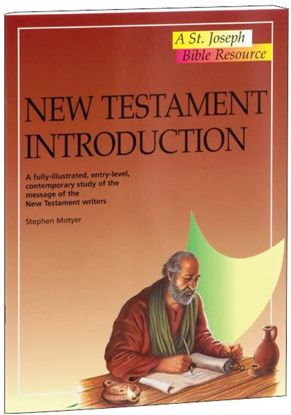  New Testament Introduction. A fully-illustrated, entry-level, contemporary study of the story and message of the books of the New Testament. One volume in the St. Joseph Bible Resources series, New Testament Introduction provides  in a concise and accessible format, an entry-level contemporary study of the New Testament. In 32 pages, this fully illustrated book outlines the history, literature, religion, and teachings of the Christian Scriptures.  The New Testament Introduction is an invaluable resource for use in schools or Bible study groups, or for the individual inquirer.  6 1/2" x 9", 32 pages. Also in the reference series: New Testament Introduction, Bible Facts and Figures, Bible Atlas, The World of the Bible, People of the Bible and the Atlas of the Bible. 