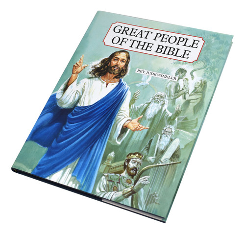 Great People of the Bible by popular author Rev. Jude Winkler, OFM, Conv., presents the stories of more than seventy important personages from the Old and the New Testaments. Each biblical figure in Great People of the Bible is featured in a full-page color portrait and his or her significance described in a succinct, insightful, and informative summary on the facing page. Father Jude clearly sets forth the characteristics and the role of each person in salvation History and shows how each relates to us today. Great People of the Bible is bound in durable cloth with a full-color jacket. Size: 8 1/2" x 11" ~ Pages 160