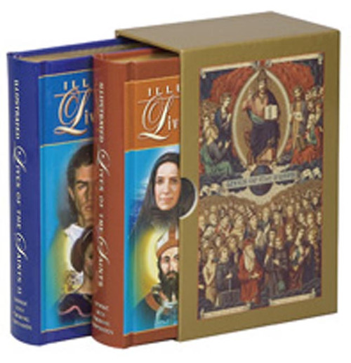 A companion volume to the new Illustrated Lives of the Saints. This updated collection, which includes a short biography of a Saint or Blessed together with a prayer for each day of the year, is in accord with the Roman Martyrology (2004  Edition) and the United States liturgical calendar.  This durably bound book contains more than 60 full-color illustrations. A ribbon marker makes it easy to keep one's place in this rich treasury of saints' lives. Hardcover, 588 pages, 4 1/4" x 6 3/8
