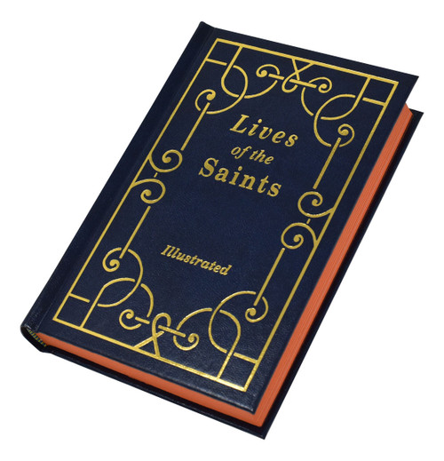 Lives of the Saints hardcover book contains short, inspiring biographies of saints for each day of the year. A handy, popular, modern volume, Lives of the Saints is printed in large, easy-to-read type and features more than 70 beautiful illustrations.  Large type, Blue Cloth Hardcover, 528 pages, 4 1/4" x 6 3/8.  Also available: Lives of the Saints ~ Volume II (875/22) and Gold Gift Boxed Set Edition ~ Lives of the Saints Volumes I & II (876/GS)