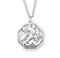 Medal comes with a 24" genuine rhodium plated endless curb chain.