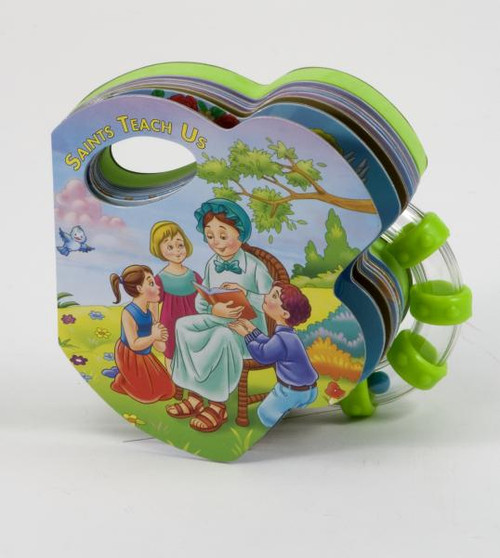 This is part of a new series of books that combines a rattle with a small board book to appeal to God's littlest ones. The playful illustrations will delight little eyes as they see many of the best-loved Saints come to life in bright and vivid colors. Hardcover ~ 14 pages ~ 5" x 4 3/4 "