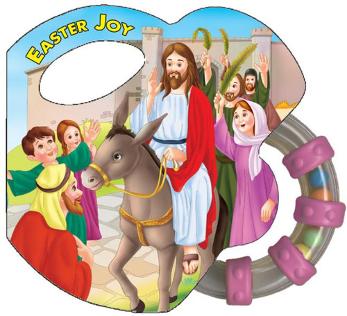 This is part of a new series of books that combines a rattle with a small board book to appeal to God's littlest ones. The playful illustrations in Easter Joy will delight little eyes as they see the Easter Story come to life in bright and vivid colors. The soft sound of the rattle will keep the little ones enthralled and smiling. Hardcover ~ 14 pages ~ 5" x 4 3/4 "