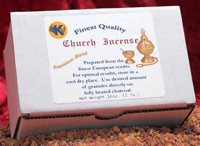Premium blend church incense. 1 lb. (16 oz.) Gift boxed