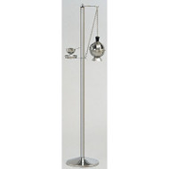 Censer Stand with circular base. Stainless steel. 50" height, 10 1/2" base