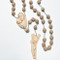 65" Long Alabaster like Wall Rosary. Oxolyte/metal ~ 30mm Beads
