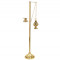 Censer Stand with circular base.  Dimensions: 50"H, 9" or 10 1/2" Base.  Available in Satin or High Polish Brass or Satin or High Polish Bronze.  Furnished with a humeral veil hanger for an additional cost.  