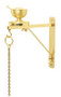 Wall Bracket is available in a Two Tone Brass or a Satin Bronze. Back plate 2" x 10". Extends 10" from wall
