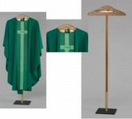 Vestment Stand. 66"ht; 22" width, with steel base and stole hanger slot.


