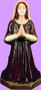 Colored - St. Bernadette Praying. Patron Saint of Bodily Illness. Detailed lawn & garden statue is designed for lasting durability indoors and outdoors use. Available in several  finishes: White, Color, Patina, Granite, Wood Stain, Bronze