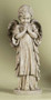 26" Young  Praying Angel Child Garden Statue, Resin/ Stone Mix