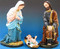 Holy Family ~ Joseph-25" high. Mary-24" high and 7" Baby Jesus. 
