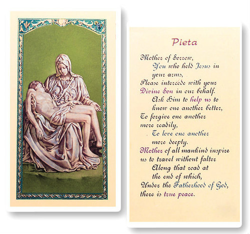 Clear, laminated Italian holy cards. Features World Famous Fratelli-Bonella Artwork. 2.5'' x 4.5''