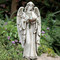 If you are looking for a beautiful addition to your garden, this angel statue is a great option. This statue features an angel holding a nest. This is a beautiful and elegant garden statue.
Details:
Dimensions: 24"H x 10.75"W x 8"D
Resin and stone mix