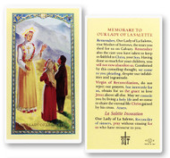 Clear, laminated Italian holy card.  Features World Famous Fratelli-Bonella Artwork. 2.5'' x 4.5''