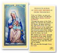 Mother of Divine Providence, Prayer in Honor of, Laminated Holy Card