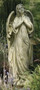 This beautiful garden statue offers a natural and religious touch to your outdoor decor. This statue features a 36"H  angel with her hands together in prayer. Statue is made of a resin/stone mix.