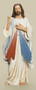 From the Renaissance Collection ~25" Divine Mercy Statue. Dimensions are:  25"H x 10"W x 7.5"D. Divine Mercy statues is made of a resin /stone Mix.