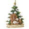 Christmas Ornament ~ Lion and Lamb " Peace on Earth". Measurements: 5.125"H 3.75"W 1.38"D. Made of a Resin/Stone Mix