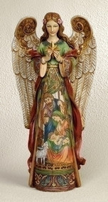 Image of the Nativity Angel Figure Holding Star sold at St. Jude Shop.
