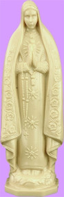 4" Our Lady of Fatima Statue is carefully crafted and molded in vinyl with an exclusive process for years of lasting use.