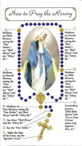 How to Say the Rosary is simply explained in this four page pamphlet that contains all the mysteries of the Rosary, including the Luminous Mysteries of Light! Available in English or Spanish