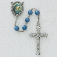7mm Blue Our Lady of Sorrows Rosary with Pewter Crucifix and Center
Deluxe Gift Box Included