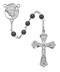 Rosary consists of 6mm Hematite Beads. The  Head of Christ Centerpiece and crucifix are rhodium. Deluxe Gift Box included