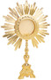 24K gold plated monstrance with clip style luna
