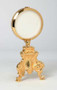 24K gold plated chapel monstrance with large base and luna