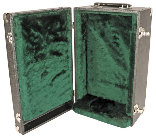  Black ostensorium carrying case lined in green velvet
 